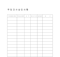 주임교사승인사항 주임교사승인사항